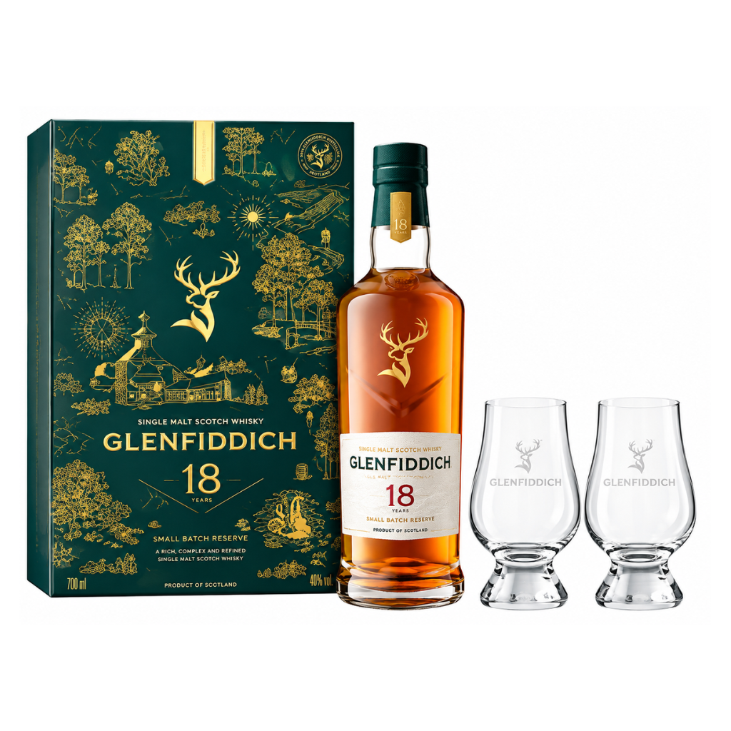 Glenfiddich 18 Year Old 70cl Gift Set