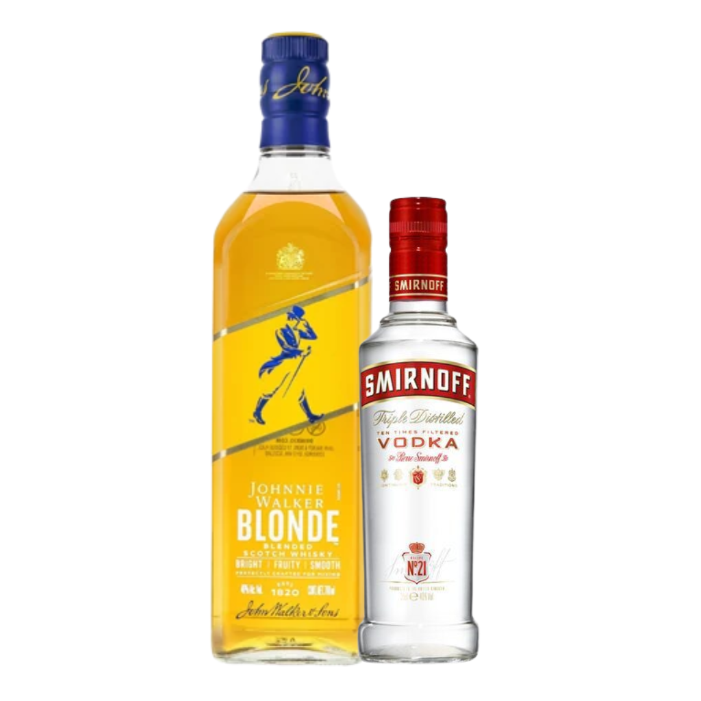 Johnnie Walker Blonde 70cl with FREE Smirnoff 35cl