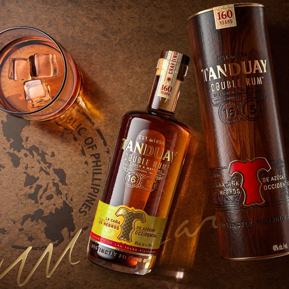 Tanduay Double Rum with FREE Tanduay Glass Rock