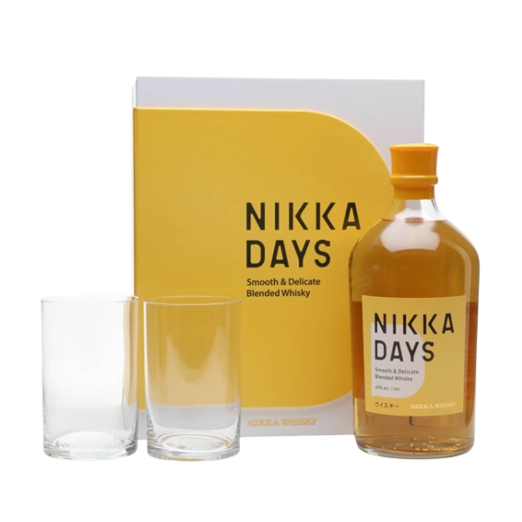 Nikka Days Japanese Whisky 70cl with 2 FREE Glasses Giftbox