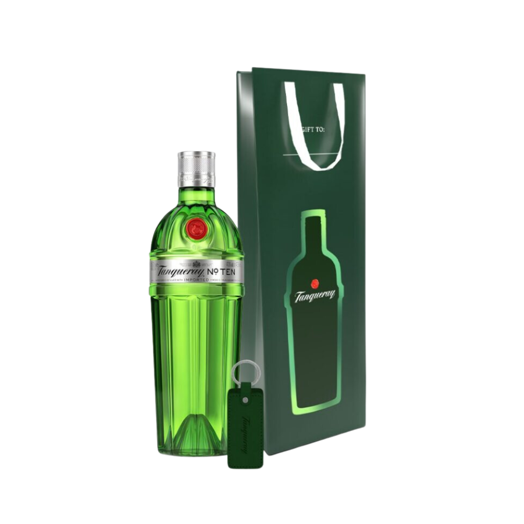 Tanqueray No. 10 Distilled Gin 70cl  with Gift Bag and Keychain