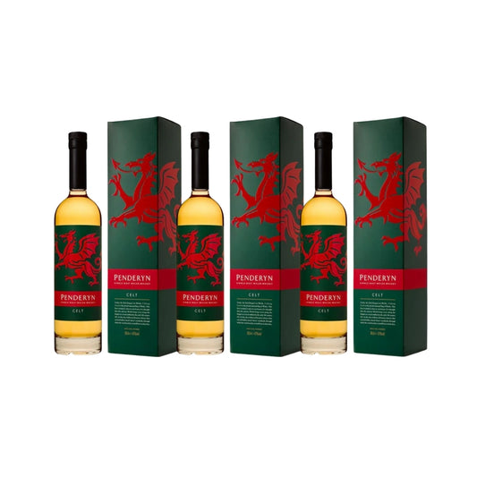 Penderyn Dragon Celt Welsh Whisky 70cl (3 bottles)