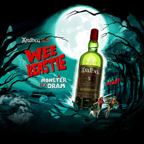 Ardbeg Wee Beastie Single Malt Whisky 70cl with FREE Ardbeg Tumbler