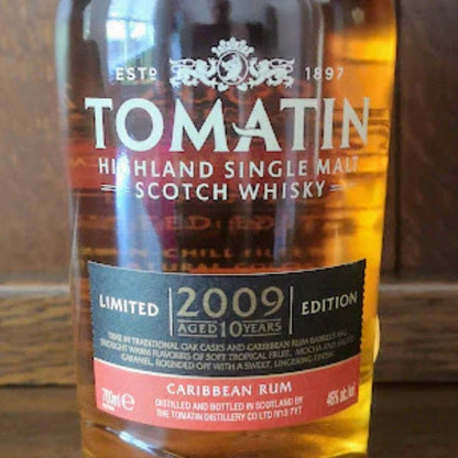 Tomatin 10YO Caribbean Rum Cask (Vintage 2009) 70cl - Limited edition