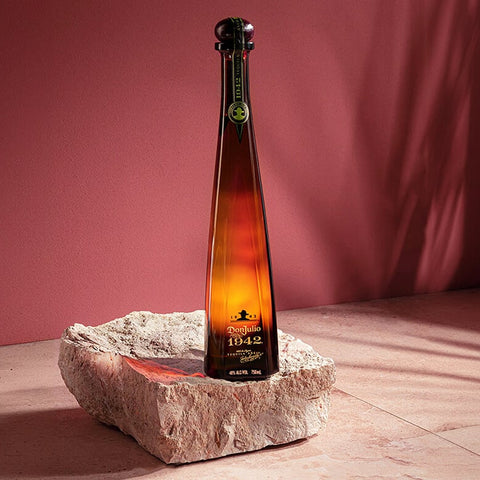 Don Julio 1942 Tequila 75cl with Kosa Rock Glass, Caramel Candle, and Silicone Ice Ball Molder