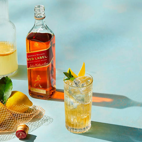 Johnnie Walker Red Label 1L VAP with Glass