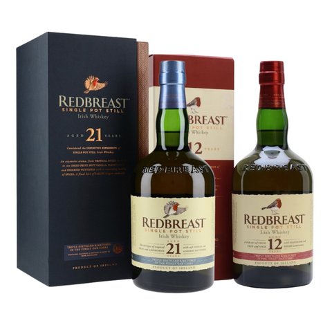 Redbreast 21 + Redbreast 12 Year Old Irish Whiskey 70cl