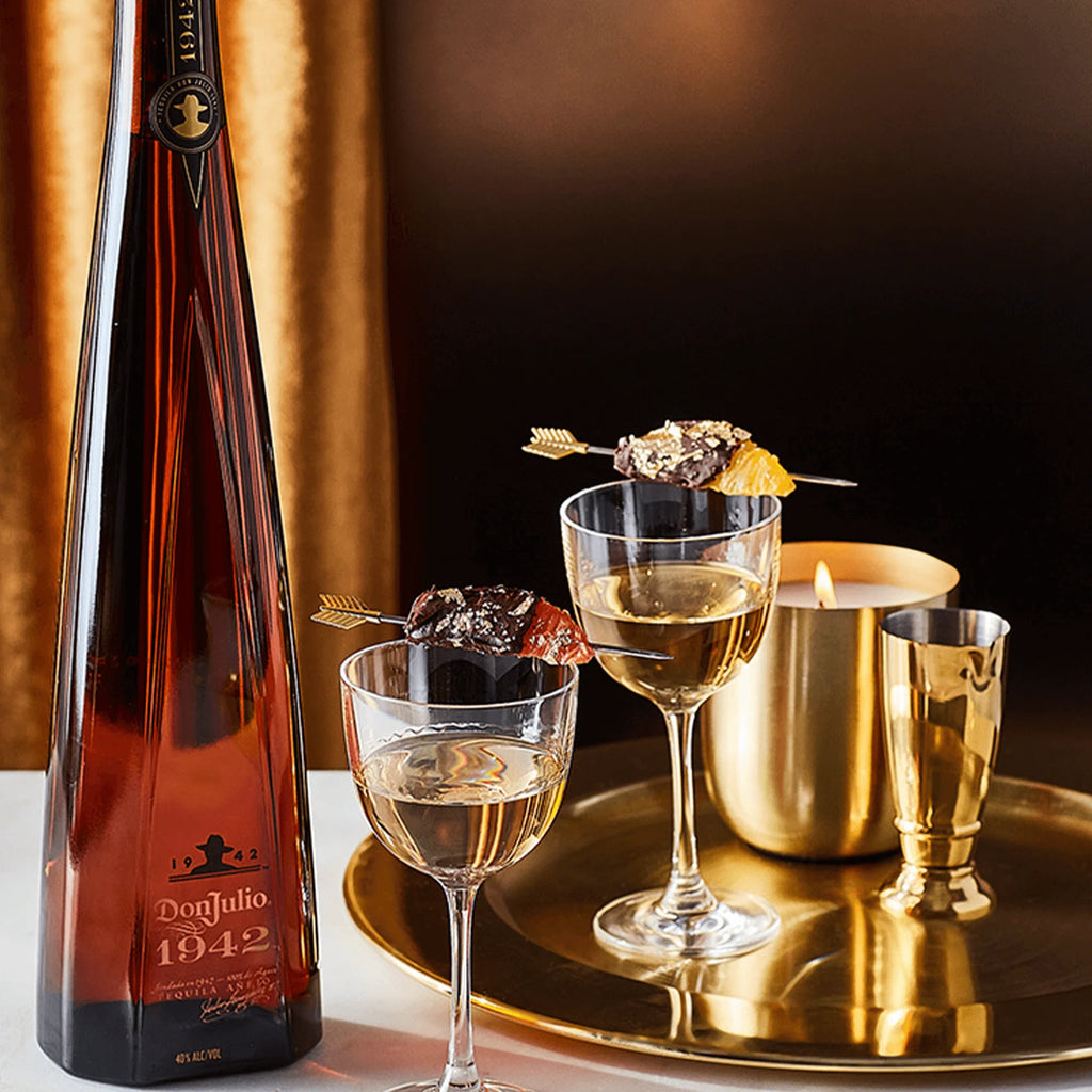 Don Julio 1942 Tequila 75cl with Kosa Rock Glass, Caramel Candle, and Silicone Ice Ball Molder