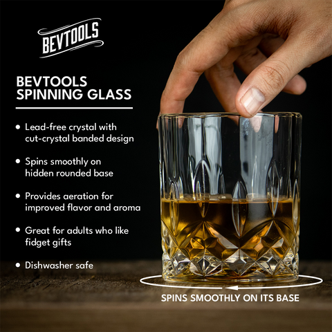 Bevtools Spinning Whisky Glass 310ml (1pc)
