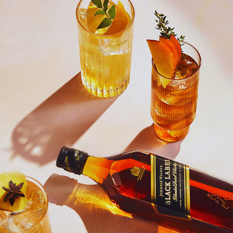 Johnnie Walker Black Label 12 Year Old Whisky 1L with FREE Gift Bag and  Leather Coaster