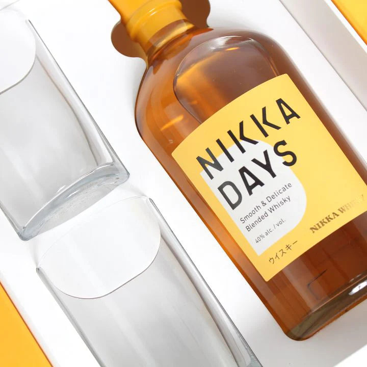 Nikka Days Japanese Whisky 70cl with 2 FREE Glasses Giftbox