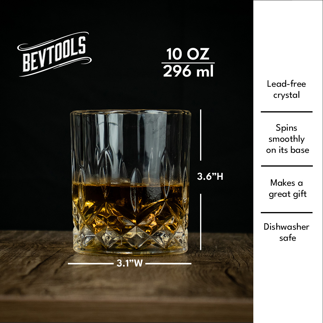 Bevtools Spinning Whisky Glass 310ml (1pc)