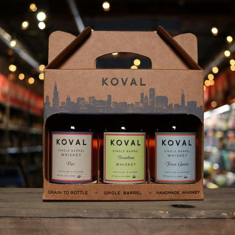 Koval Whisky Gift Pack - Bourbon, Rye, Four Grain (20cl x 3 Bottles)