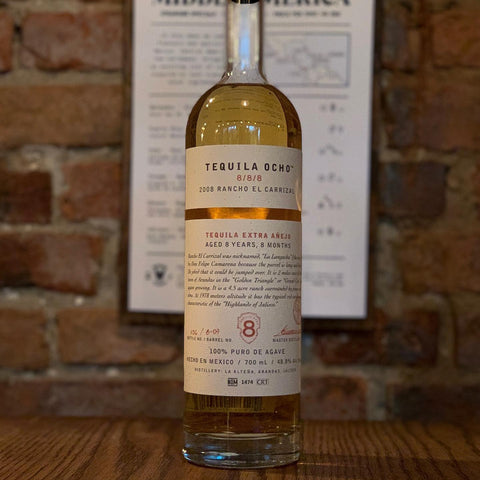 Tequila Ocho 2008 El Carrizal 8/8/8 Extra Anejo 70cl