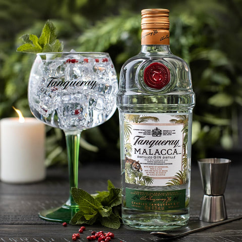 Tanqueray Malacca Gin 1L with Gift Bag and Keychain