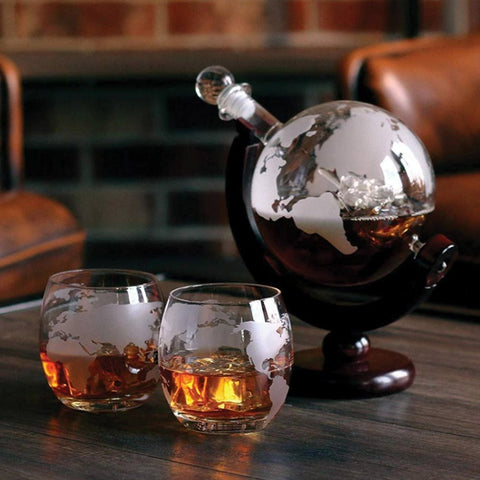 Buy 1 Nikka Gold & Gold Samurai Edition Get 1 Bevtools Whiskey Globe Dispenser ( Globe Wine Bottle + 2 Map Glasses )