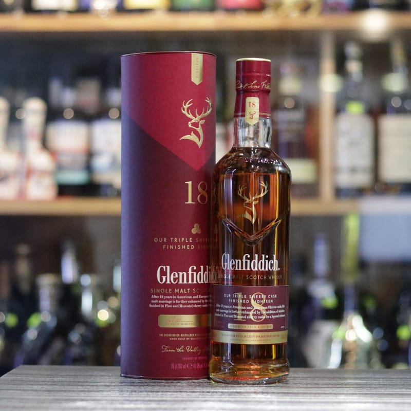 Glenfiddich 18 Year Old Triple Sherry Cask Single Malt Scotch Whisky  70cl