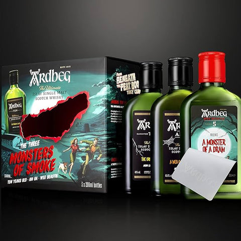 Ardbeg Monsters of Smoke 20cl with FREE 2 Ardbeg Shortie Glass