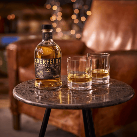 Aberfeldy 12 Year Old with Gold Bar Tin Whisky