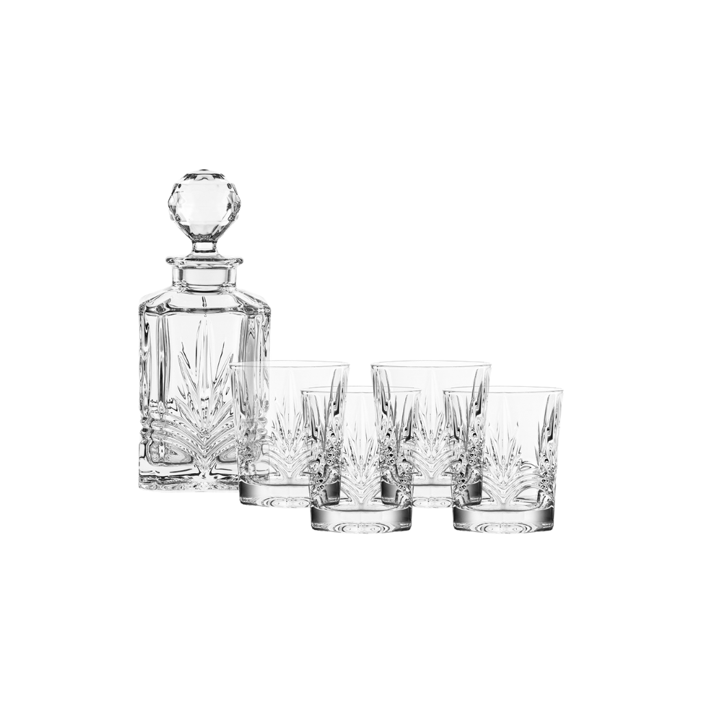 Bevtools Decanter Gift Set (Crystal Decanter and Glasses)