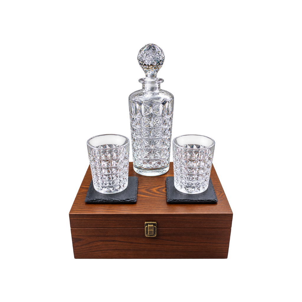 Bevtools Decanter Gift Set (Crystal Decanter and Glasses)