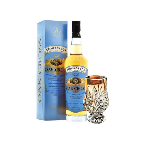 Compass Box Oak Cross Scotch Whisky 70cl with FREE Premium Crystal Whisky Glass
