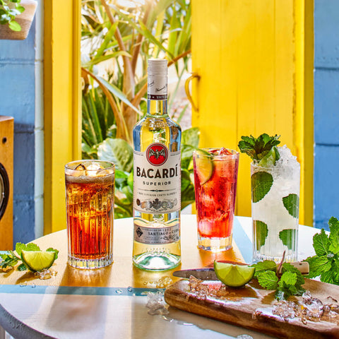 Bacardi Superior Rum 75cl (2 bottles) with FREE Black Tote Bag