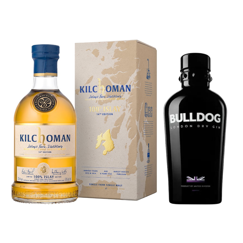 Kilchoman 100% Islay 14th Edition with FREE 1 bottle of Bulldog Gin 70cl