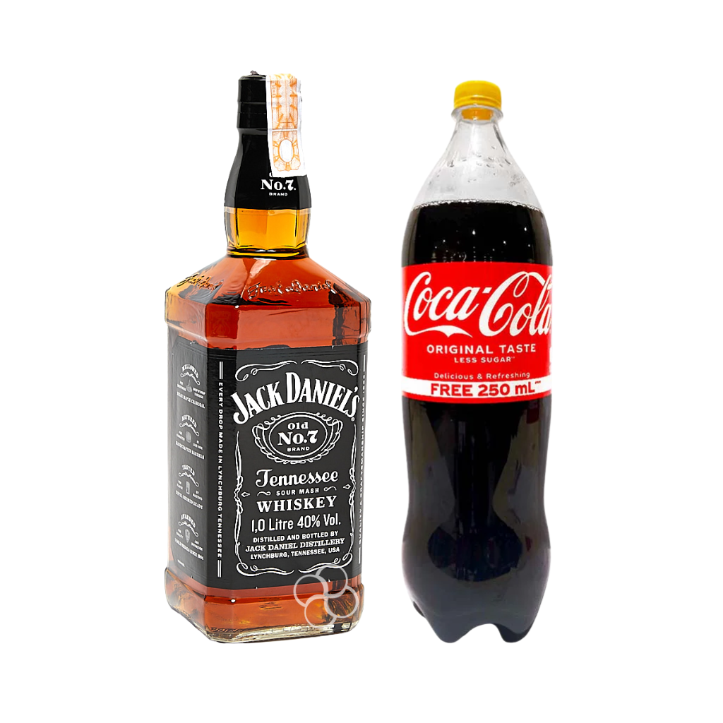 Jack Daniel's Old No.7 Tennessee Whiskey 1L with FREE 1.75 L Coke
