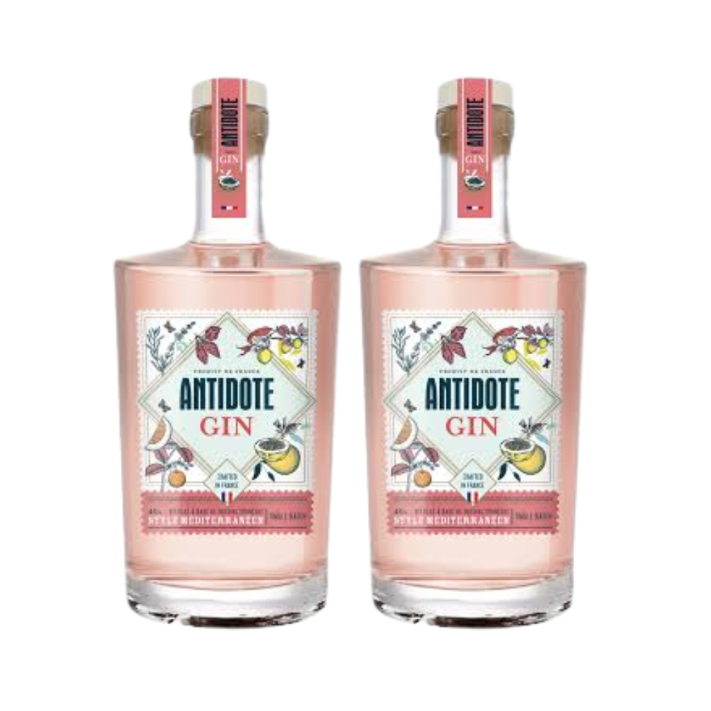 Antidote Rose Style Mediterranean Gin 70cl (2 bottles)