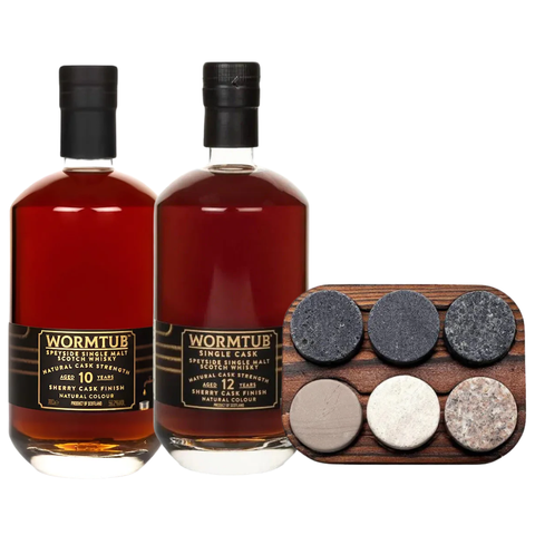 Wormtub 10 Year Old & 12 Year Old with FREE Bevtools Whiskey Bourbon Stone