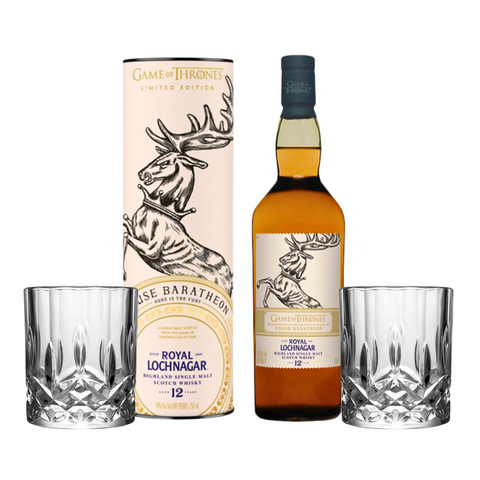 Game of Thrones House Baratheon - Royal Lochnagar 12 Year Old 70cl with FREE 2 Spinning Glass (2001)