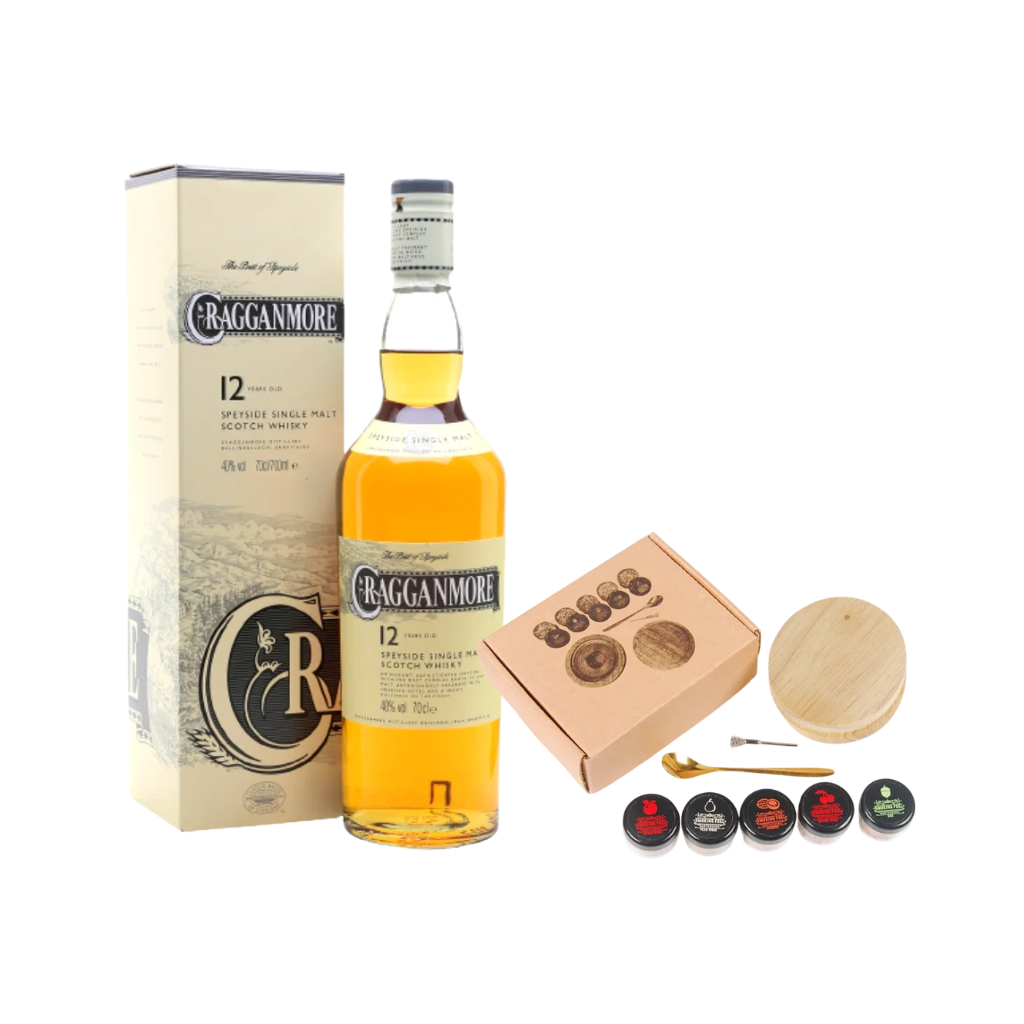 Cragganmore 12 Year Old Scotch Whisky 70cl with FREE Bevtools Smoker Bar Set 5 Flavors Wood Chips
