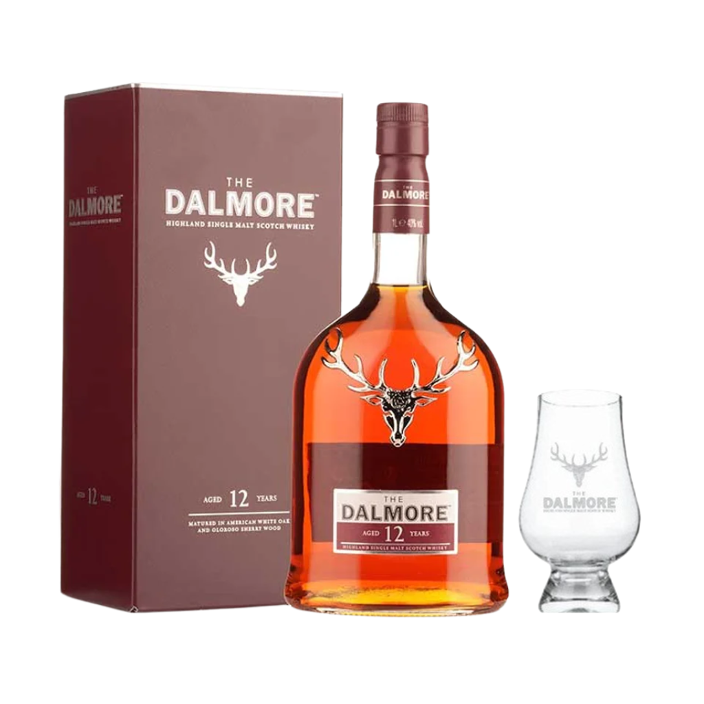 Dalmore 12 Year Old (American Oak & Oloroso Sherry) 1L with FREE Dalmore Snifter Glass