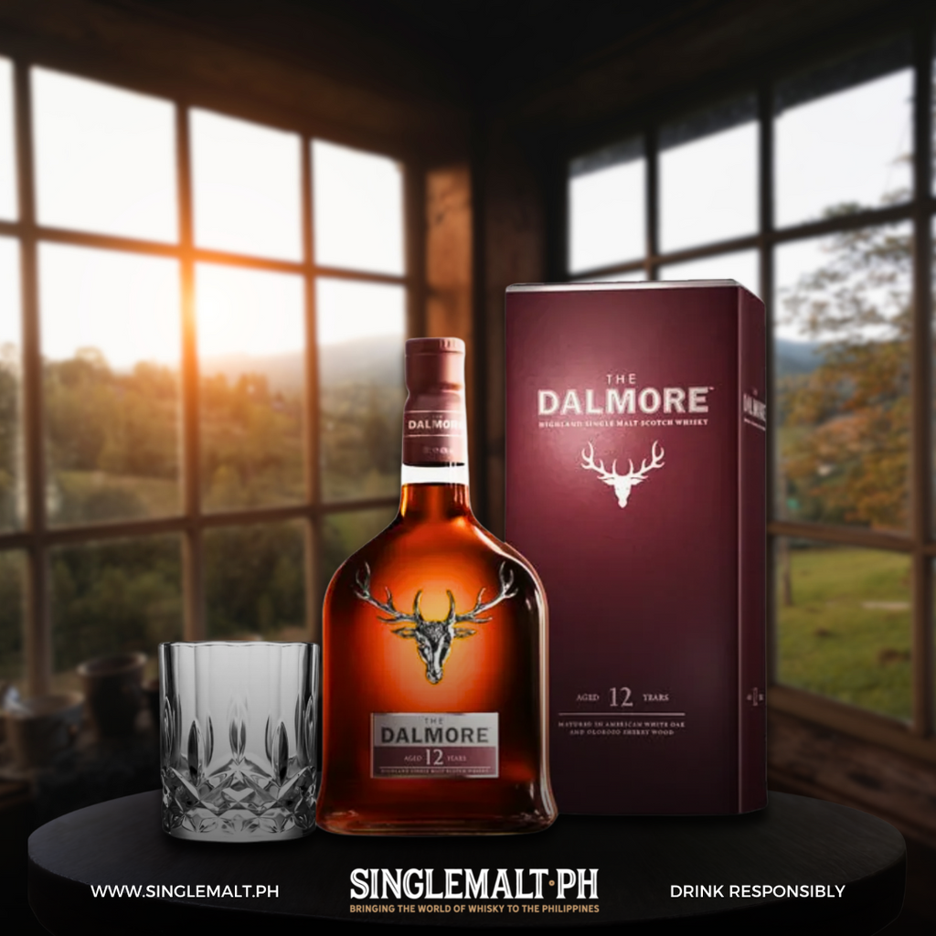 Dalmore 12 Year Old (American Oak & Oloroso Sherry) 70cl with FREE Prism Spinning Glass