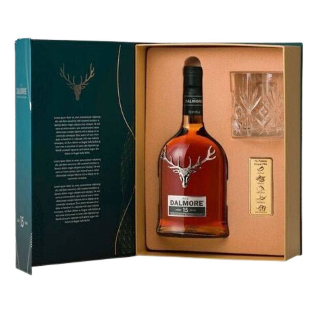 Dalmore 15 Year Old Single Malt Scotch Whisky 70cl Gift Set