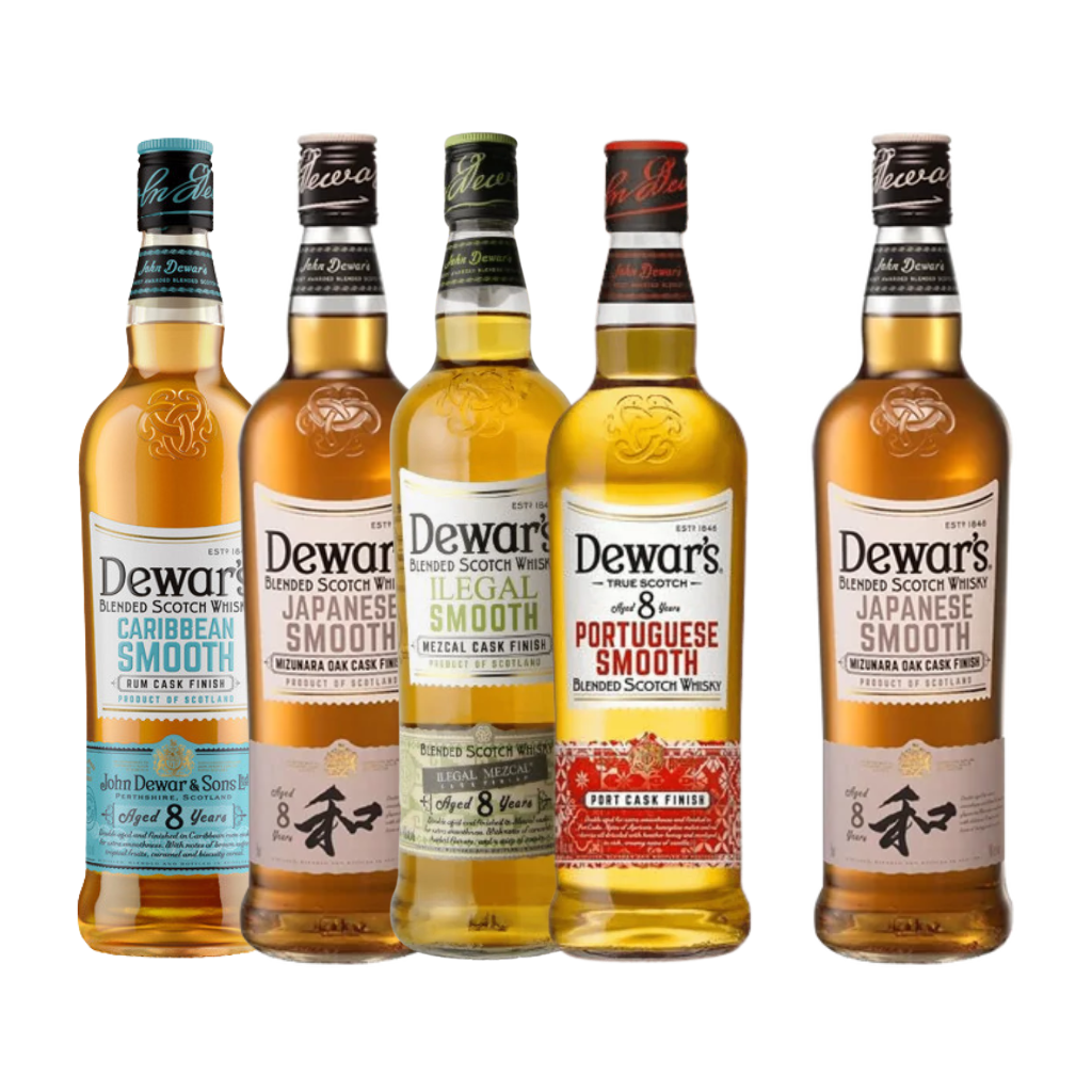 Dewars Smooth Bundle - Carribean, Japanese, Ilegal, Portuguese + FREE Japanese 75cl