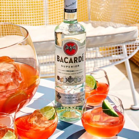 Bacardi Superior Rum 75cl (2 bottles) with FREE Black Tote Bag