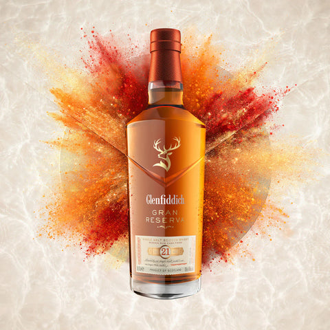 Glenfiddich 21YO Reserva Rum Cask Finish 70cl with FREE Glenfiddich Rock Glass