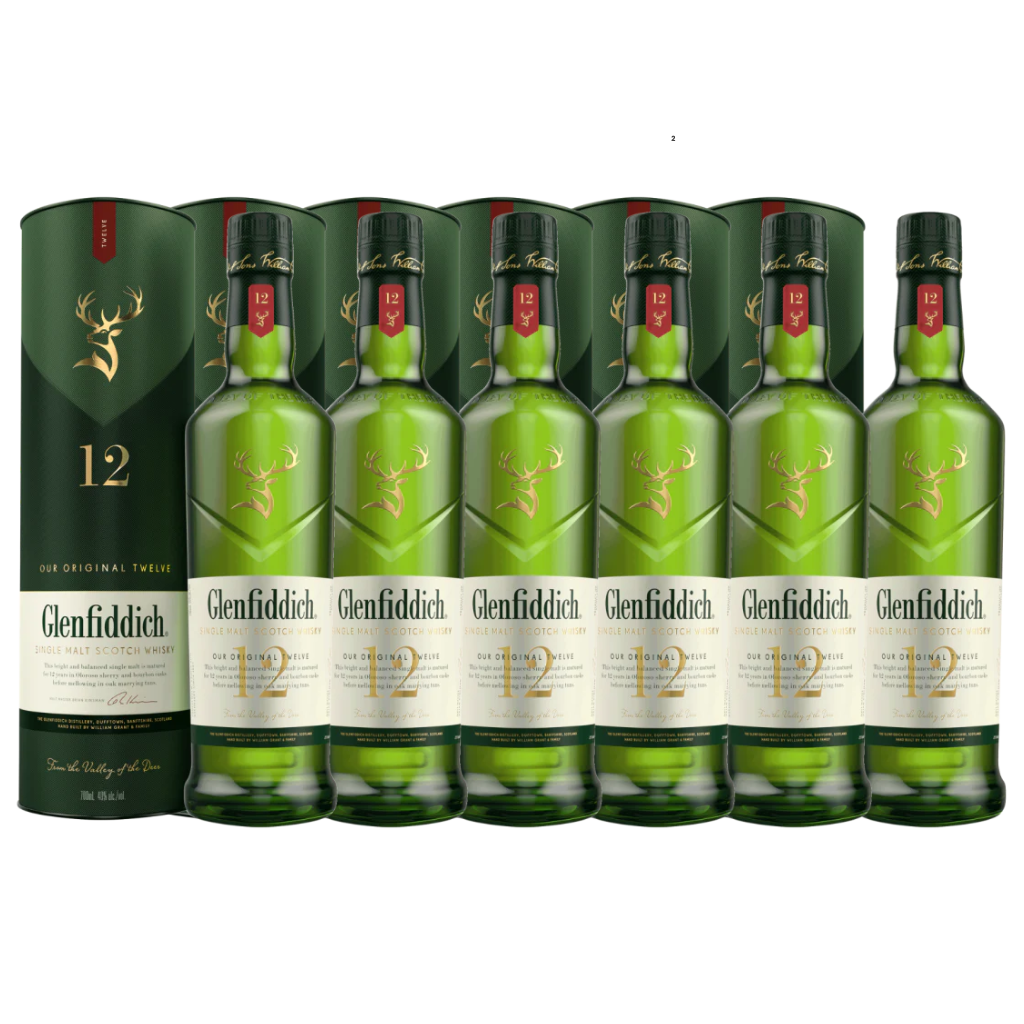 Glenfiddich 12 Year Old Single Malt Whisky 70cl (6Bottles)