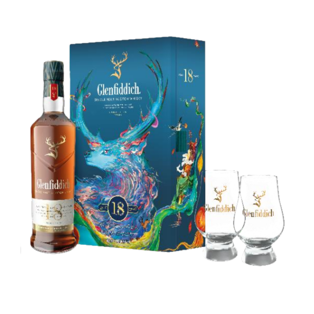 Glenfiddich 18 Year Old 70cl Festive Pack