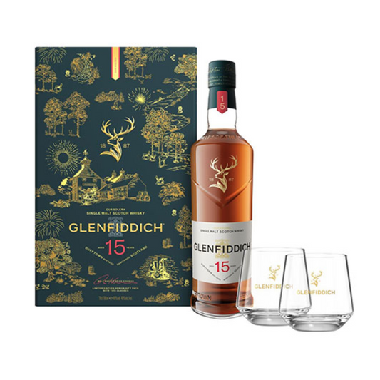 Glenfiddich 15 Year Old 70cl Gift Set