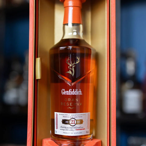 Glenfiddich 21YO Reserva Rum Cask Finish 70cl with FREE Glenfiddich Rock Glass