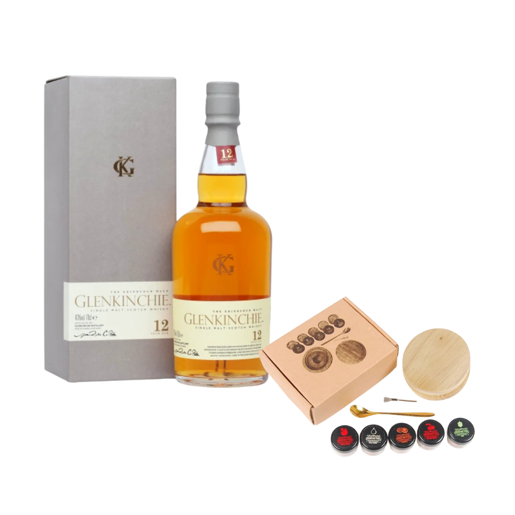 Glenkinchie 12 Year Old Single Malt Whisky 70cl with FREE Bevtools Smoker Bar Set 5 Flavors Wood Chips
