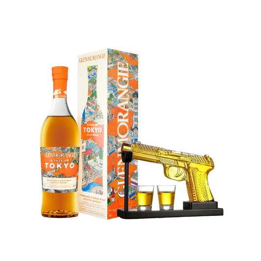Glenmorangie Tale of Tokyo Single Malt Whisky 70cl with FREE Gun Decanter Set