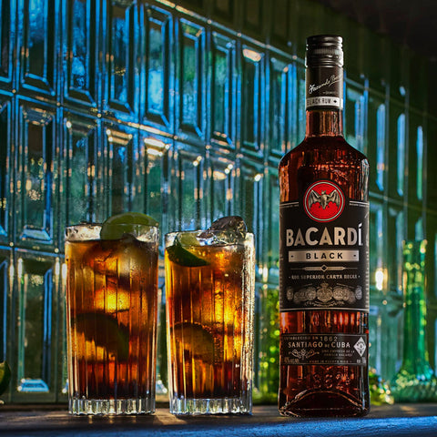 Bacardi Black Rum 75cl (2 bottles) with FREE Bacardi Superior 35cl