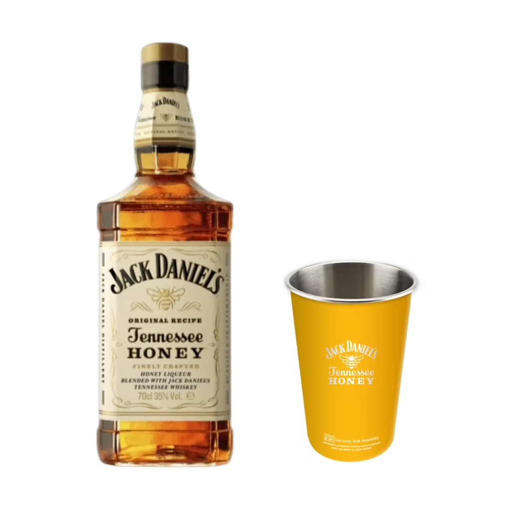 Jack Daniel's Honey Whiskey 70cl with FREE Tin Cup
