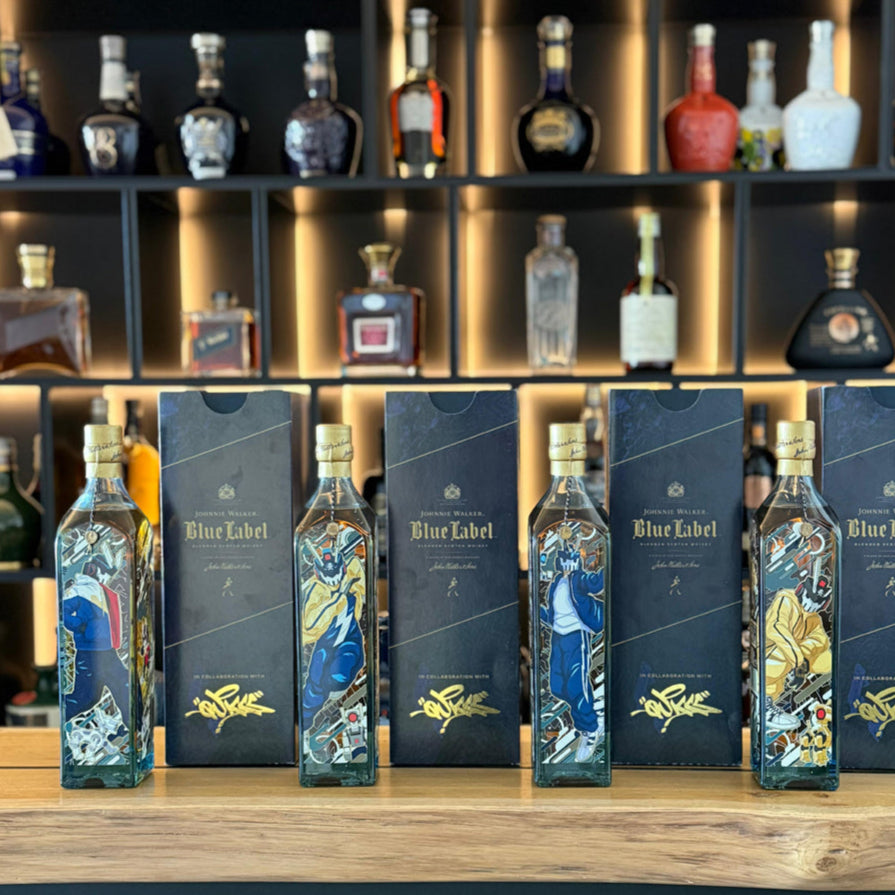 Johnnie Walker Blue Label 75cl designed by Quiccs Maiquez Complete Set (OG Blue, Dragon, Manila Killa, Lightning)