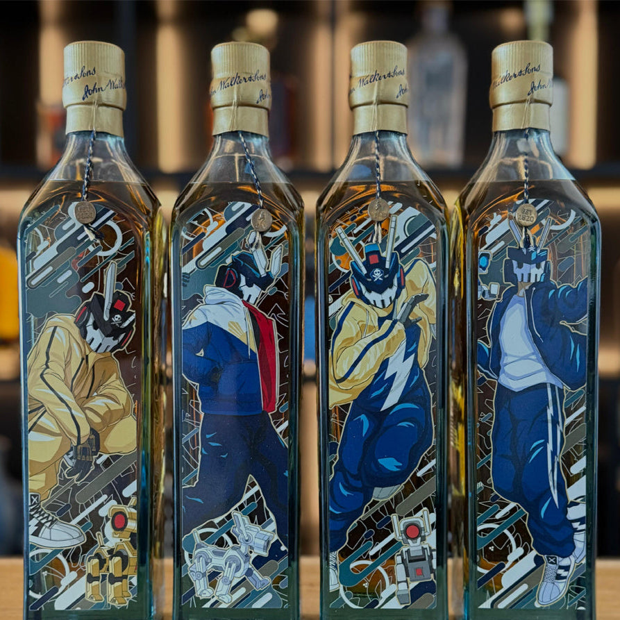 Johnnie Walker Blue Label 75cl designed by Quiccs Maiquez Complete Set (OG Blue, Dragon, Manila Killa, Lightning)