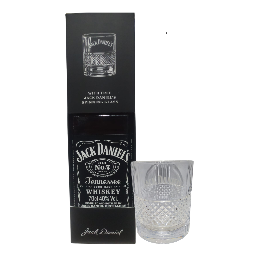 Jack Daniel's Old No. 7 Tennessee Whisky 70cl with Free Spinning Glass